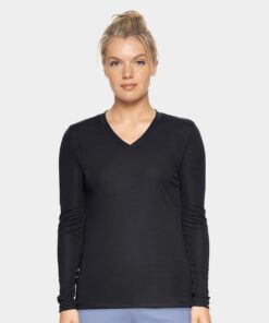 Expert Brand DriMax Women's Performance V-Neck Long Sleeve Shirt - Bodybuildingsupplier.com